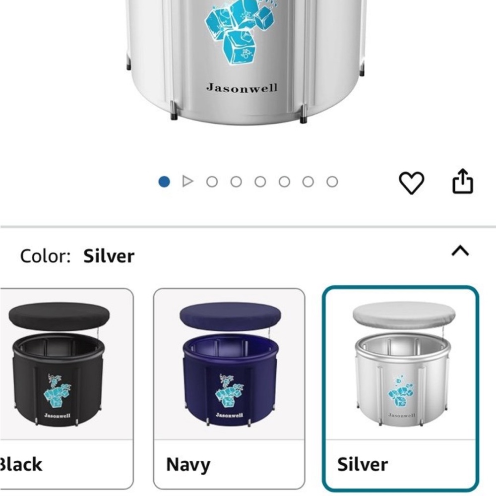 Jasonwell Silver Collapsible Storage Bin